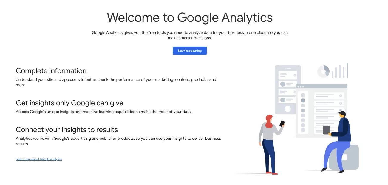 概述 Google Analytics 主要功能的图表