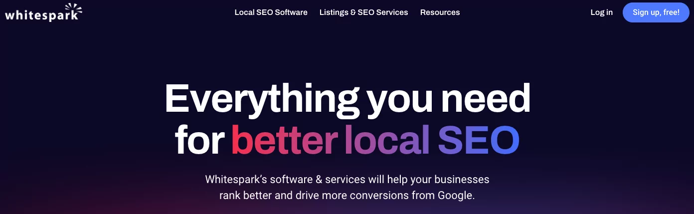 Whitespark 宣传其本地 SEO 工具的图片
