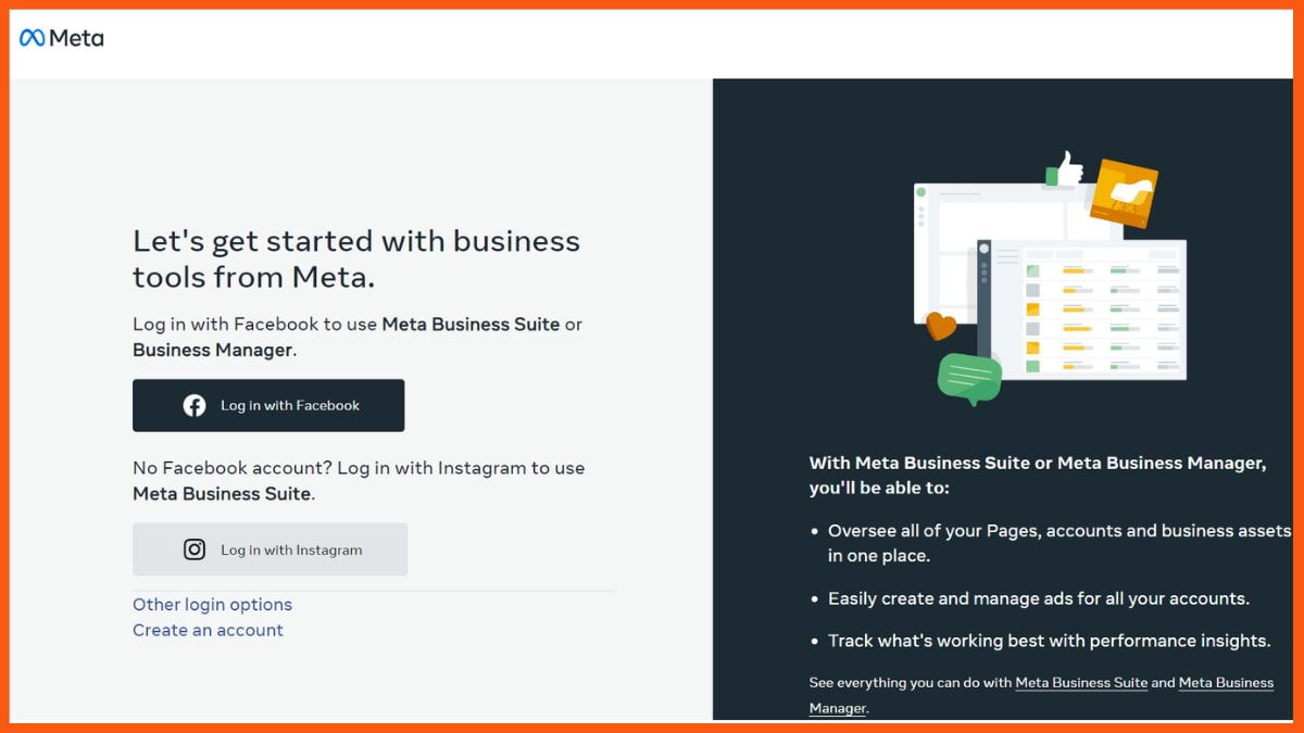 Halaman Masuk Meta Business Suite