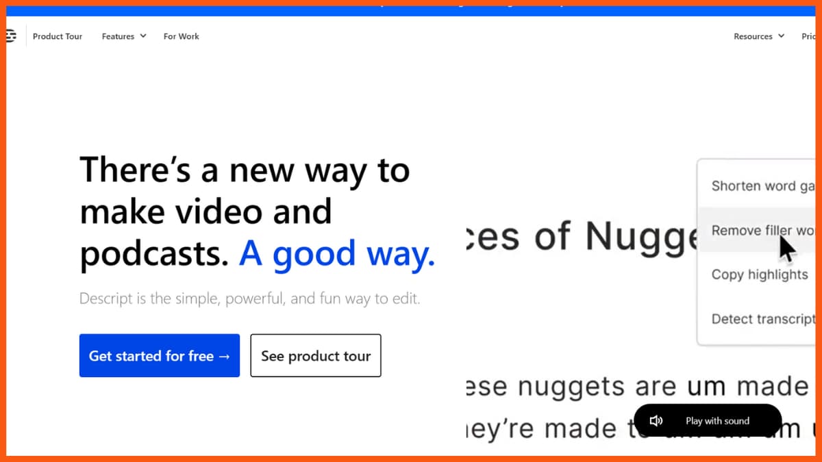 I migliori strumenti di editing video basati sull'intelligenza artificiale - Descript