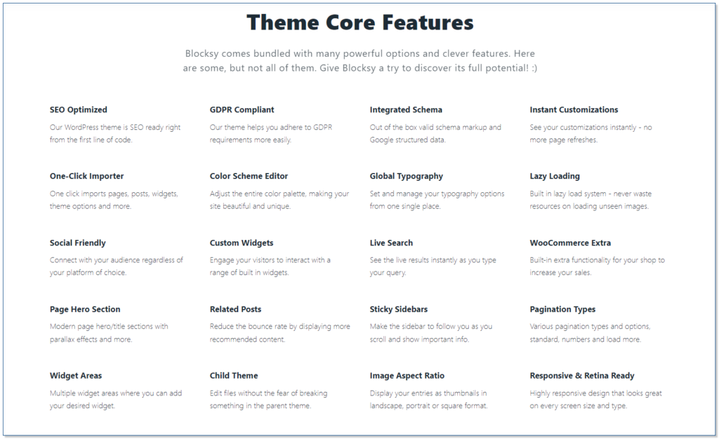 GeneratePress の代替となるベスト 6 29 blocksy theme core features
