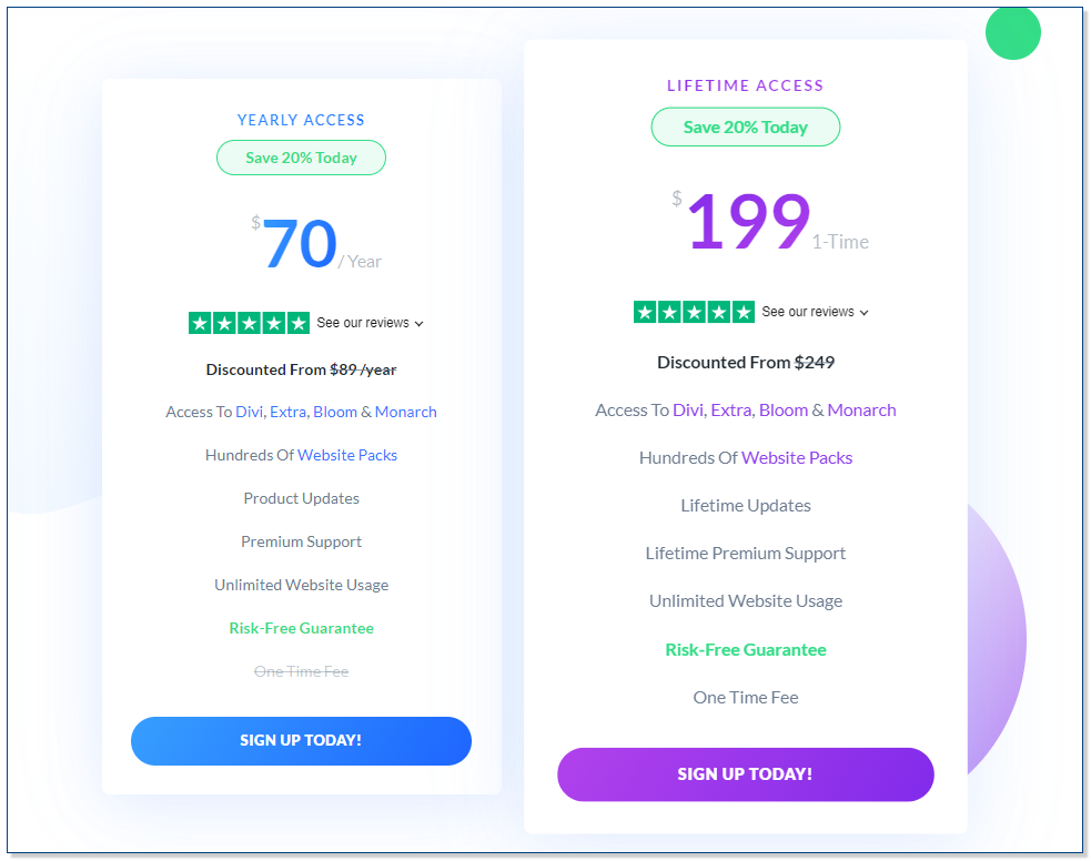 GeneratePress の代替となるベスト 6 25 divi pricing