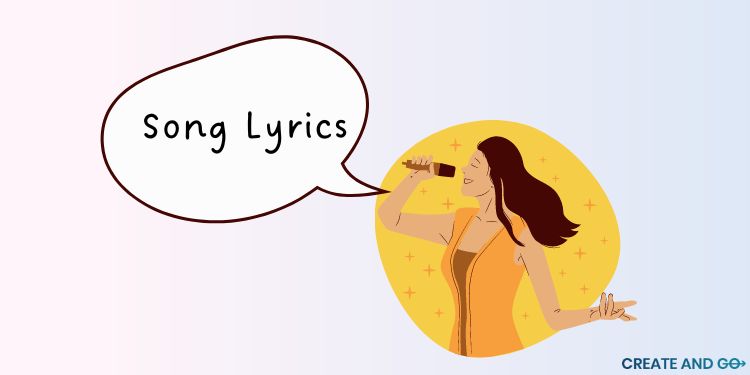 grafica dei testi delle canzoni