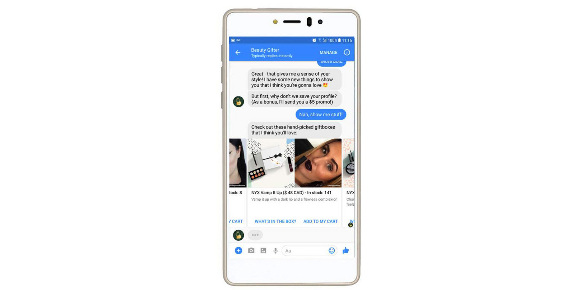 Caso d'uso di Chatbot per il marketing di SocialIntents