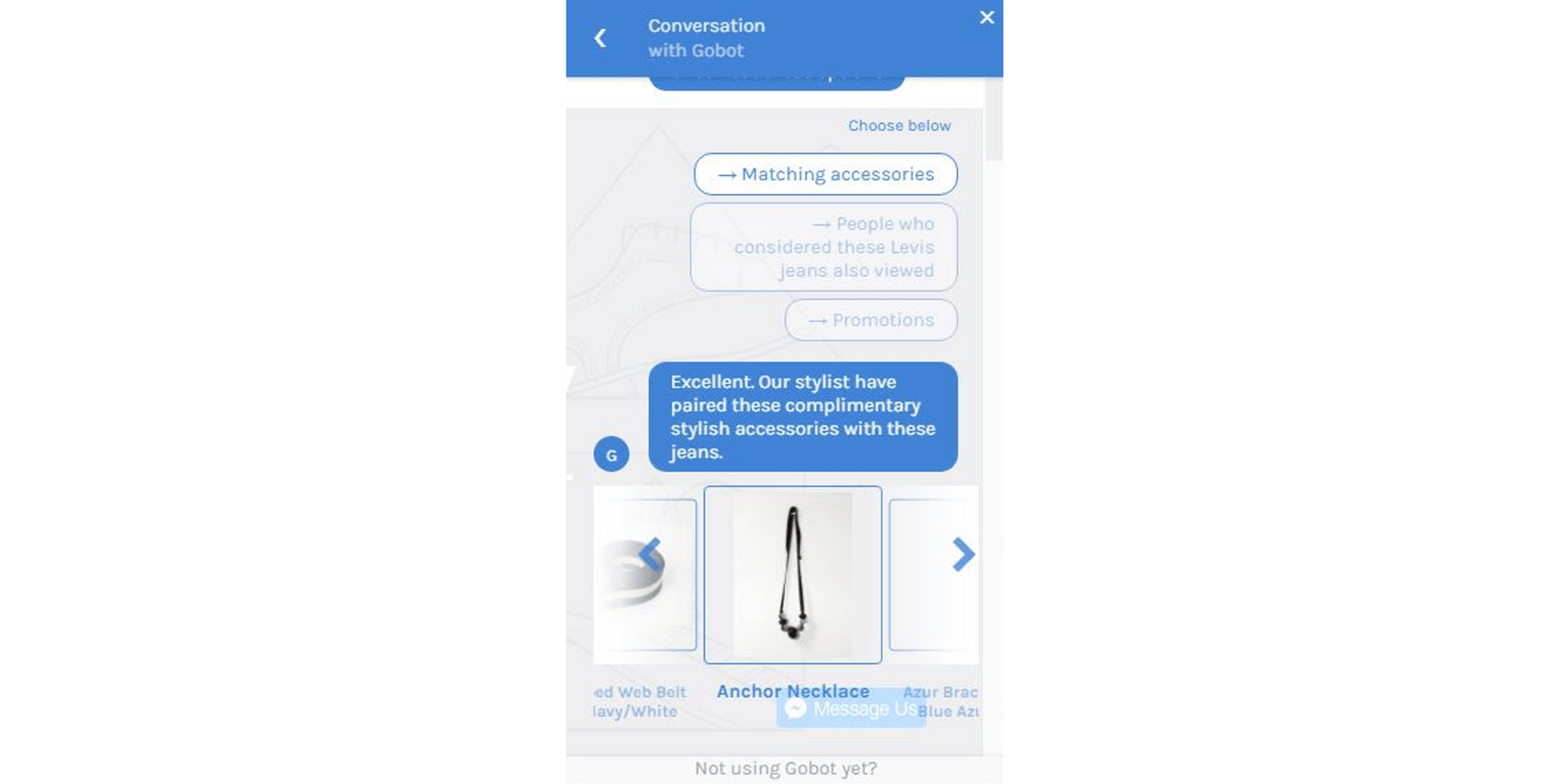 Esempio di raccolta dati cliente da Gobot