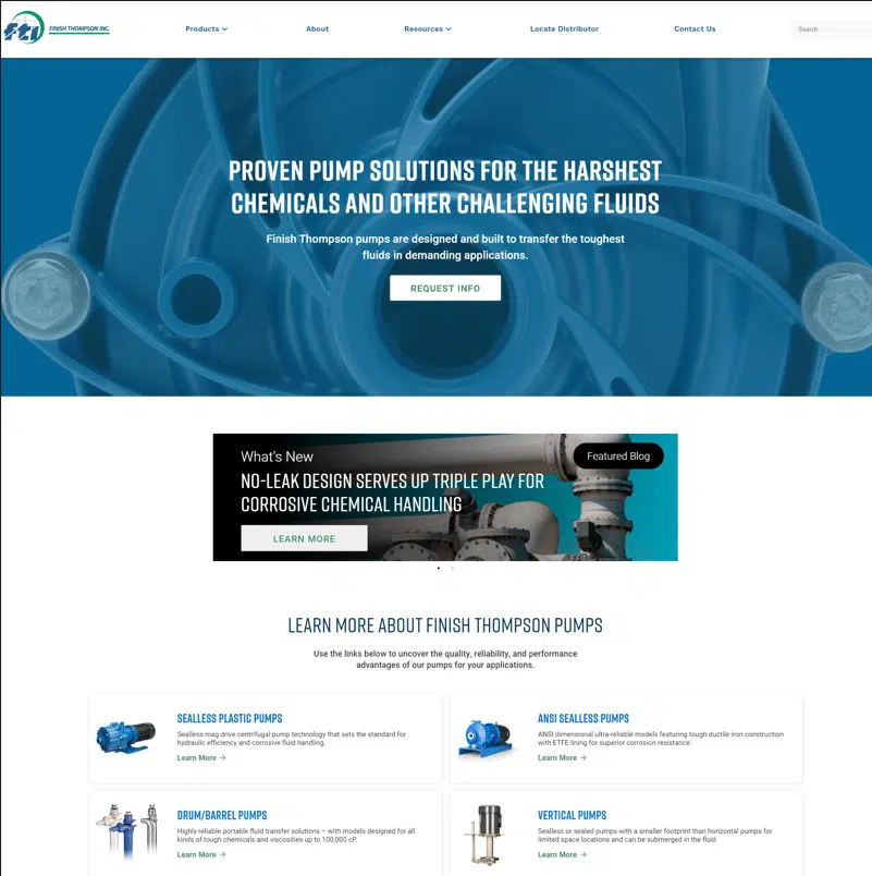 Completa il sito web di Thompson