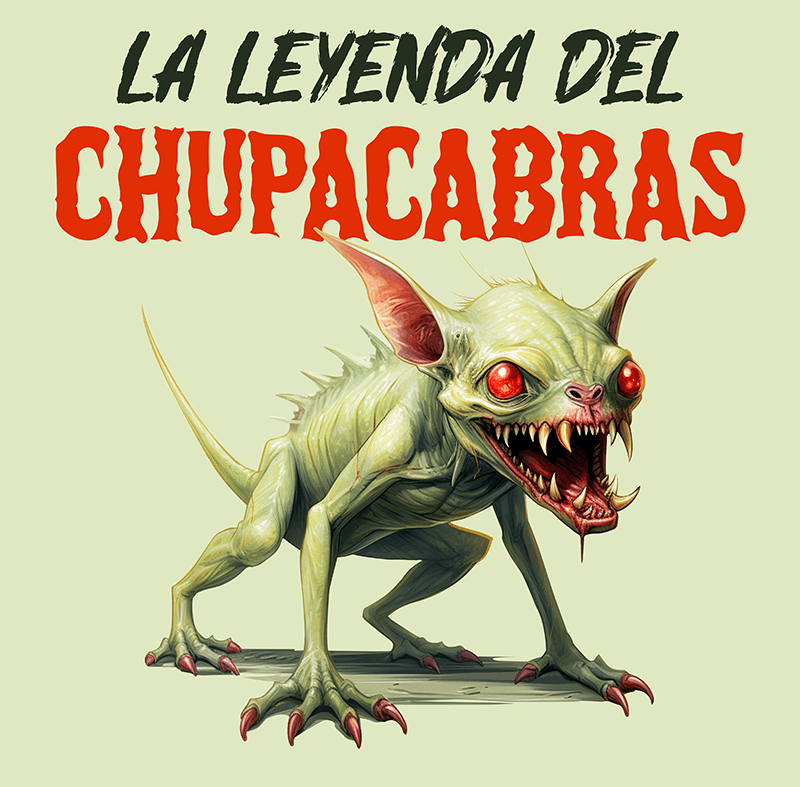 Créateur de conception de t-shirt avec un graphique inspiré des Chupacabras effrayants