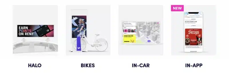 Canaux publicitaires Lyft Media 800 x 258