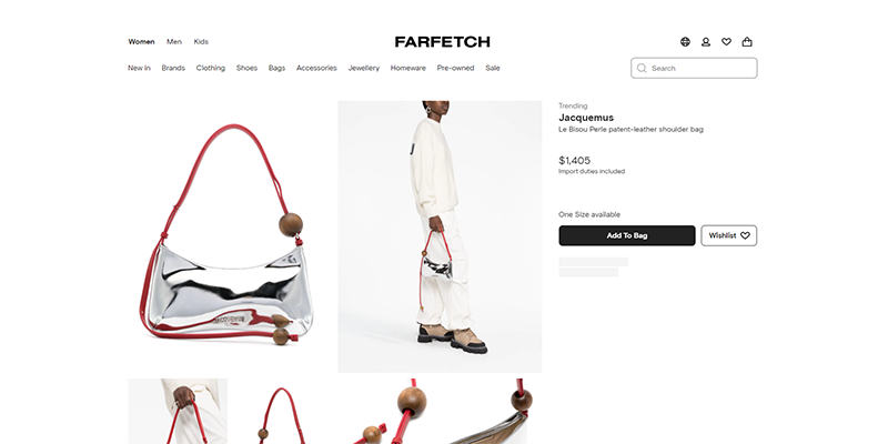 Page produit Farfetch
