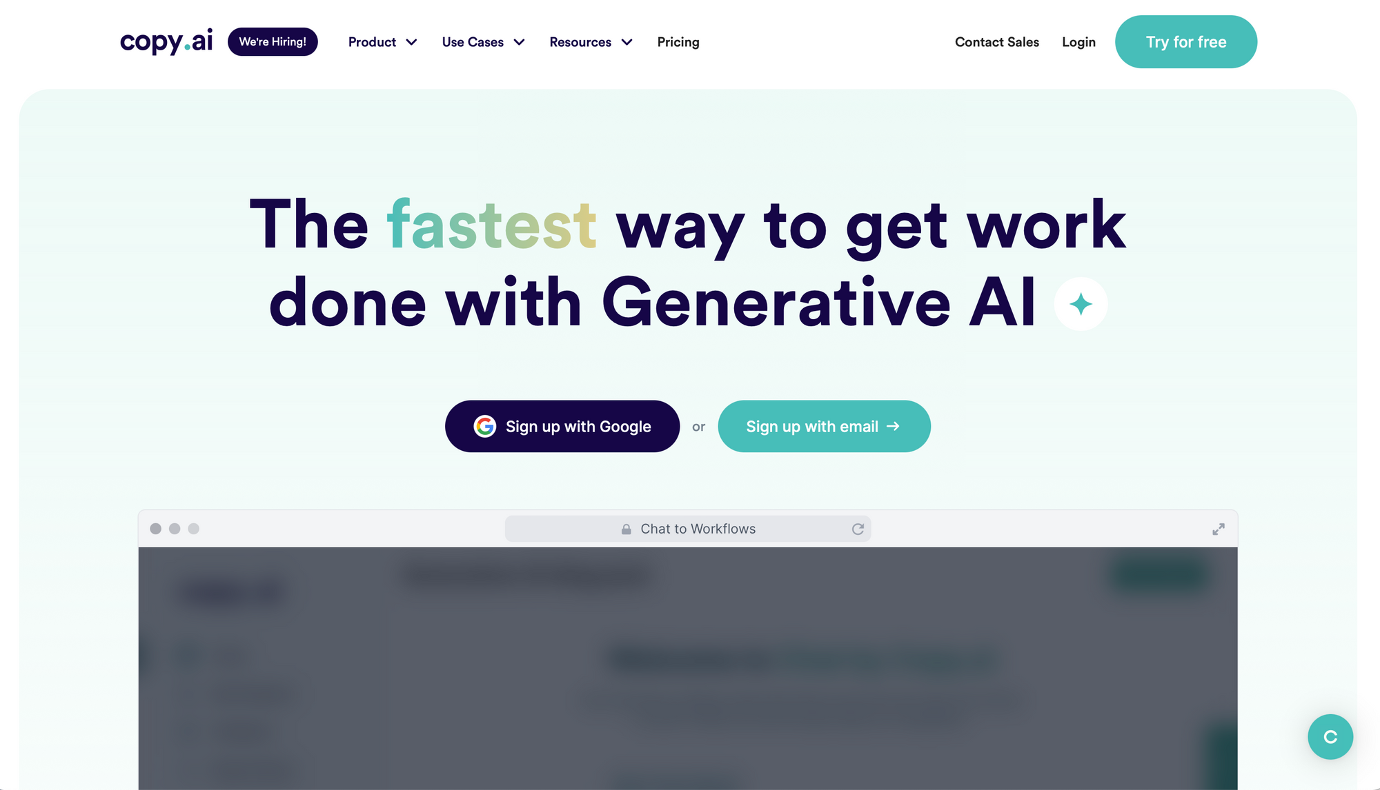 Copy AI - 無料の AI ライター