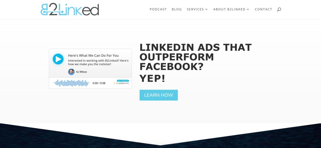 B2Linked 웹사이트 스크린샷