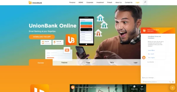 integrări chatbot unionbank fintech