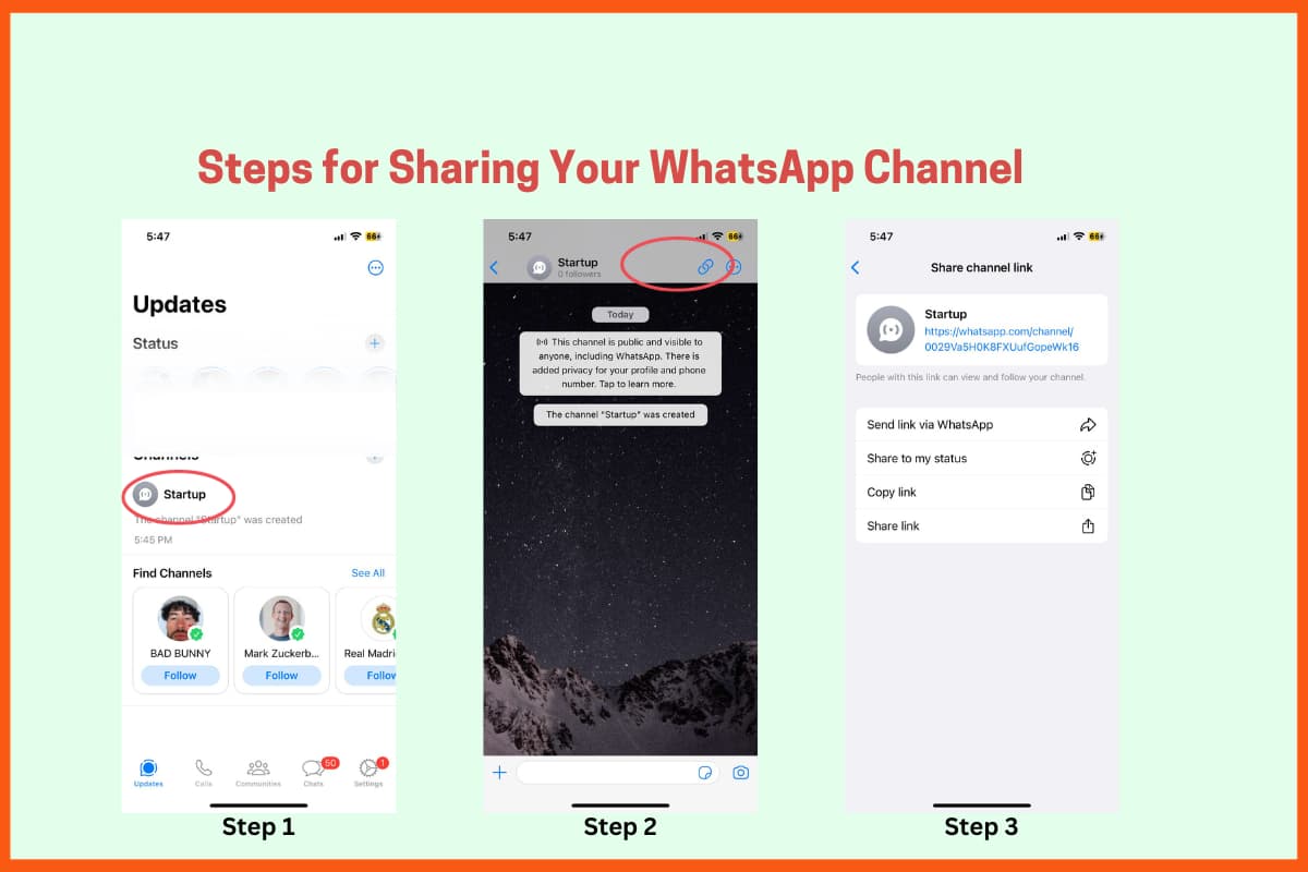 分享您的 WhatsApp 頻道