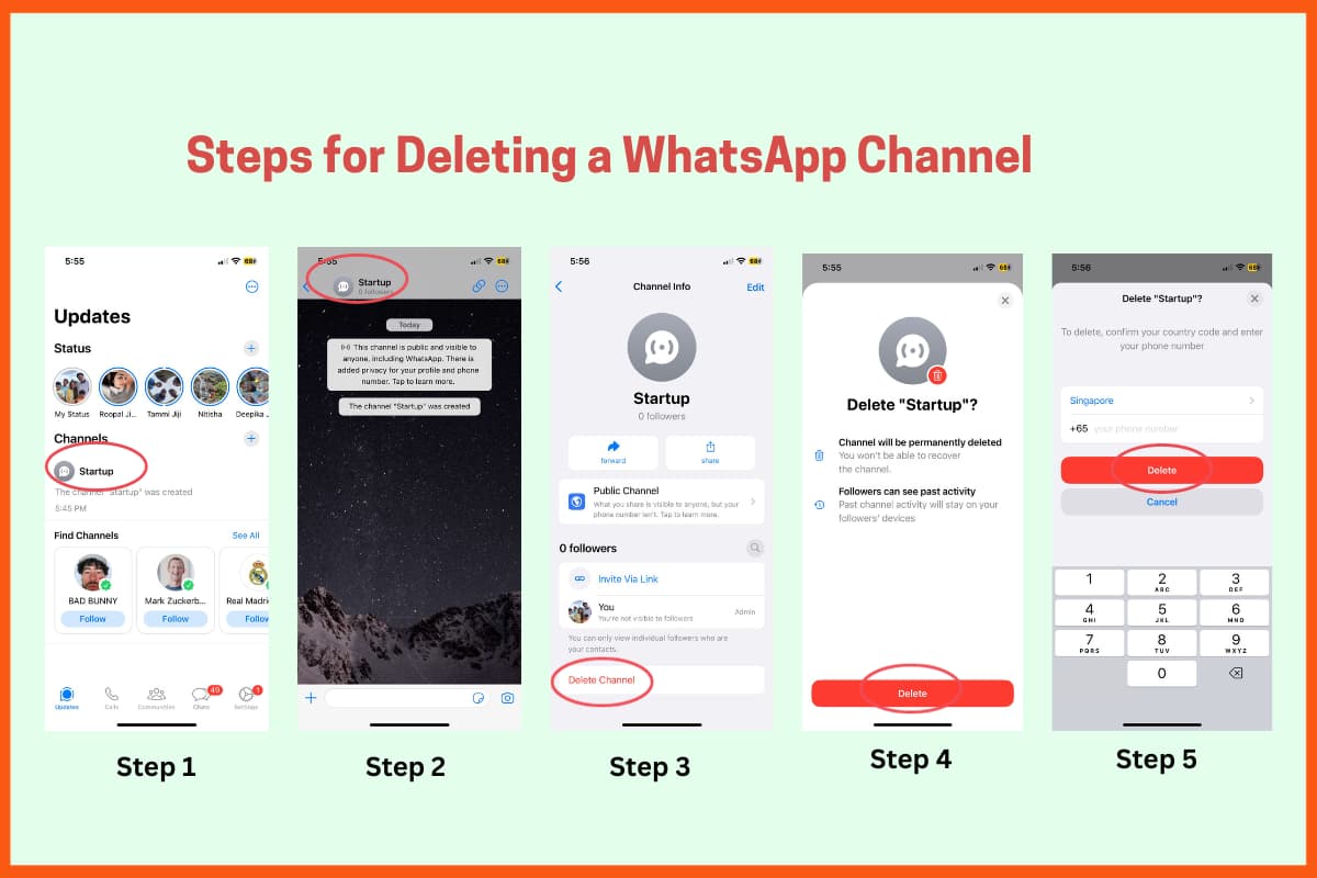 刪除 WhatsApp 頻道
