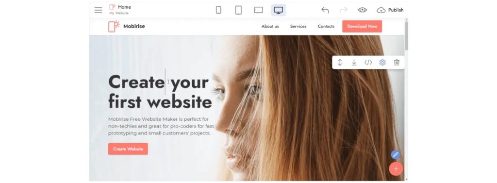 Mobirise Web デザイン プラットフォーム