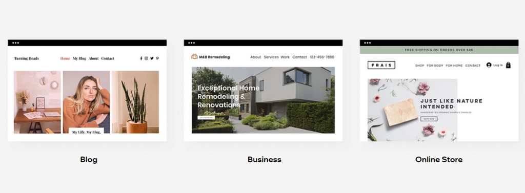 WIX ウェブサイト テンプレート