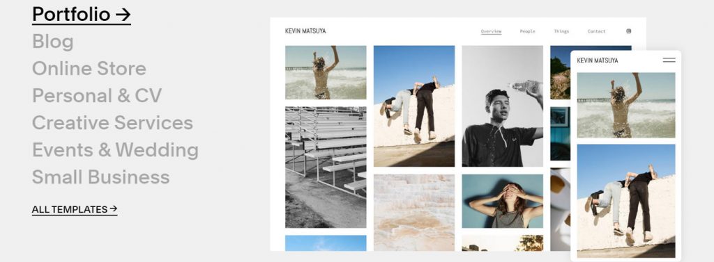 中小企業に最適なウェブサイトビルダー - Squarespace