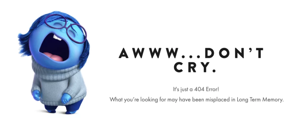 Obraz niestandardowego ekranu SEO z błędem 404 Disneya