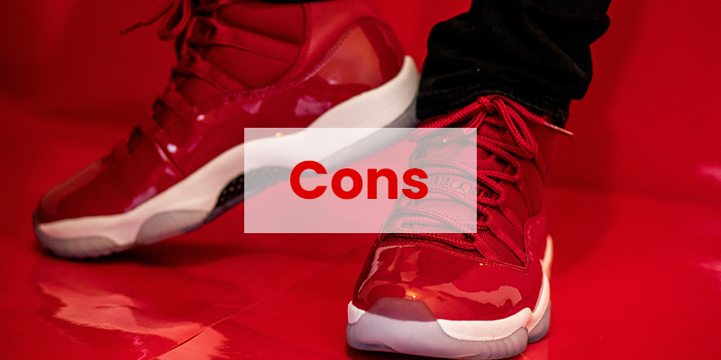Air Jordan 11 „Win Like ’96” – strzelanina na nogach (widok z przodu)