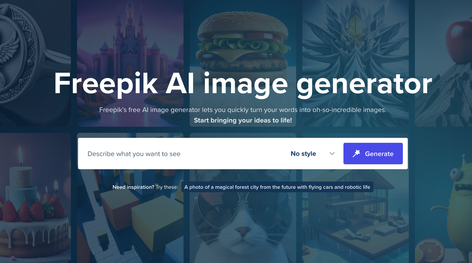 Freepik: generatori di immagini AI