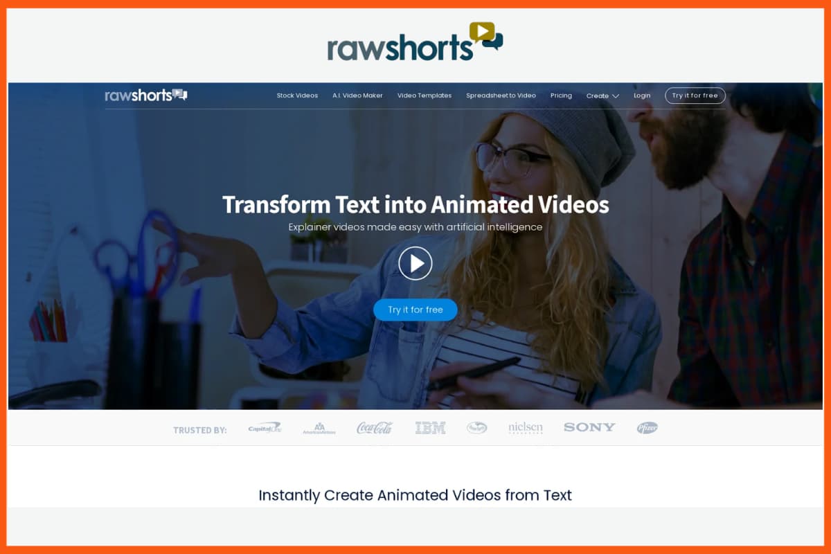 Rawshorts - เครื่องมือสร้างวิดีโอ AI ยอดนิยม