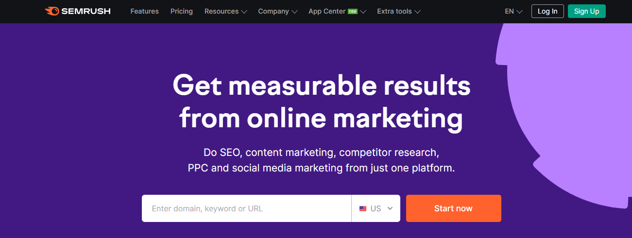 SEMRush : outil d'espionnage explosif pour la recherche de mots clés et le suivi organique.
