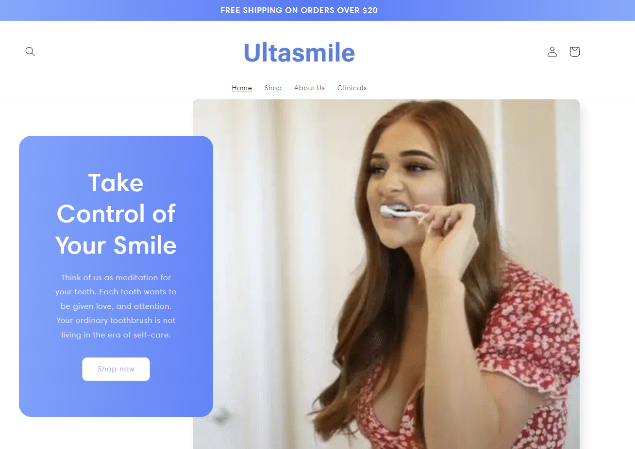 ภาพหน้าจอของเว็บไซต์ Ultasmile