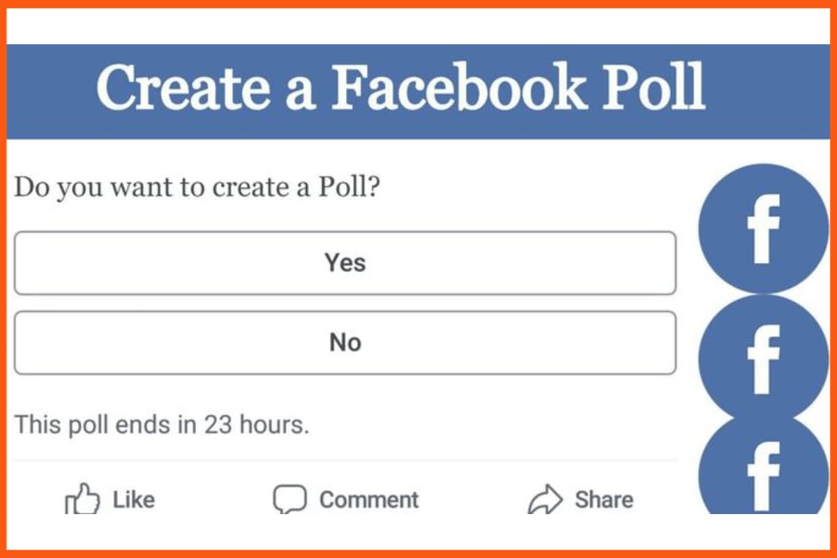 Exemplo de enquete do Facebook