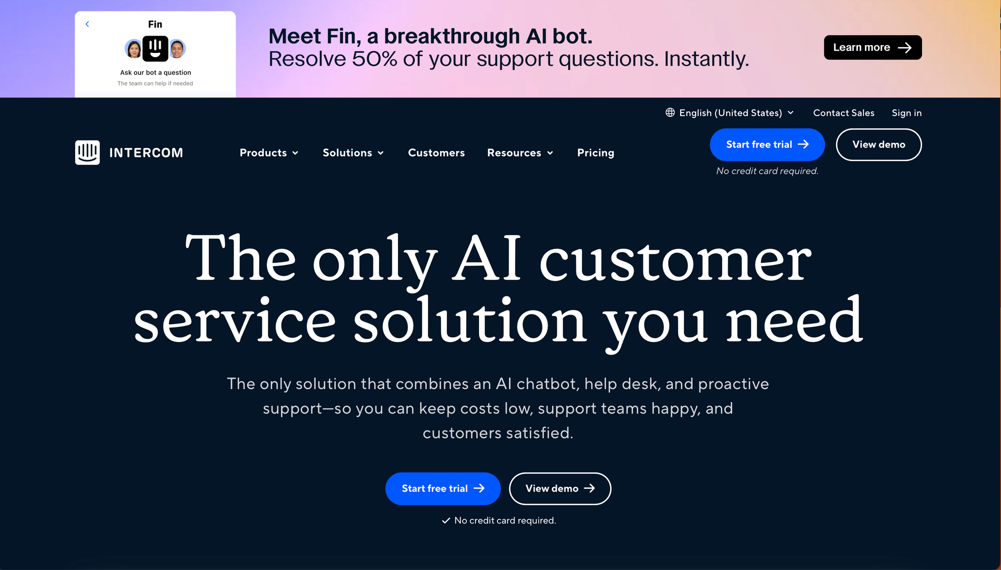 Intercom Fin - 最高の AI チャットボット