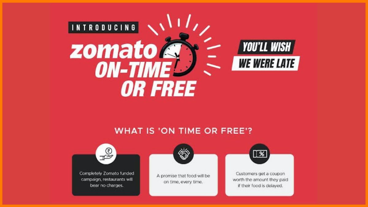 Campagne di marketing Zomato - Zomato puntuale o gratuita