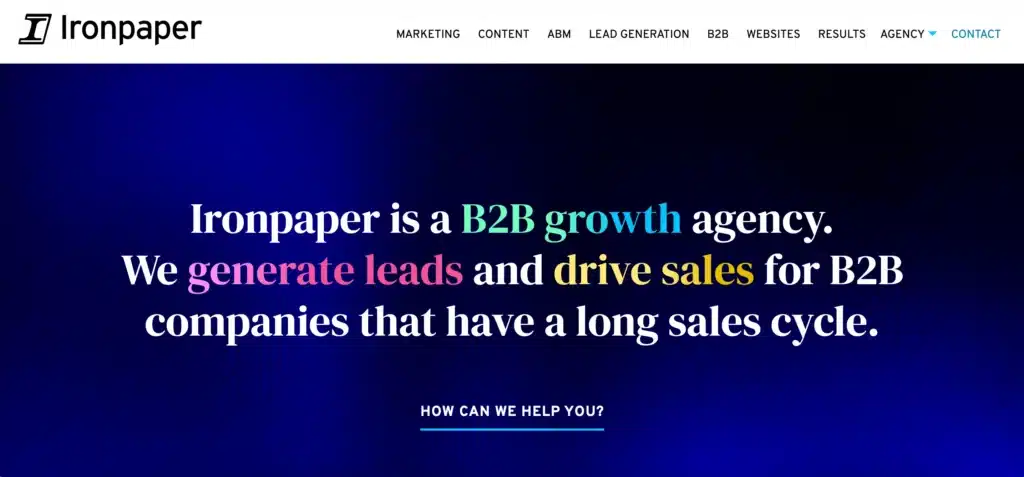 Ironpaper 的網站首頁
