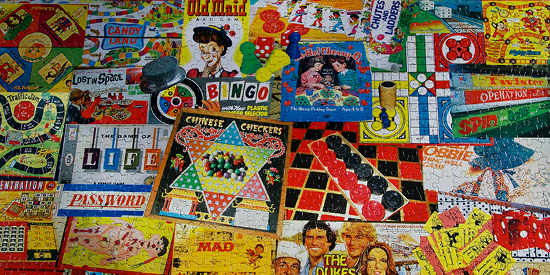 Un rompecabezas de los populares juegos de mesa.