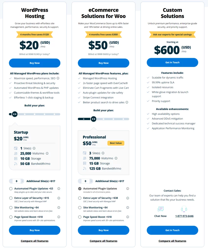 ข้อเสนอ WP Engine Black Friday ปี 2023 (รวมข้อเสนอสด) – รับโฮสติ้งฟรี 4 เดือน 5 wp engine cyberweekend pricing