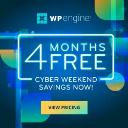 ข้อเสนอ WP Engine Black Friday ปี 2023 (รวมข้อเสนอสด) – รับโฮสติ้งฟรี 4 เดือน 1 wpengine