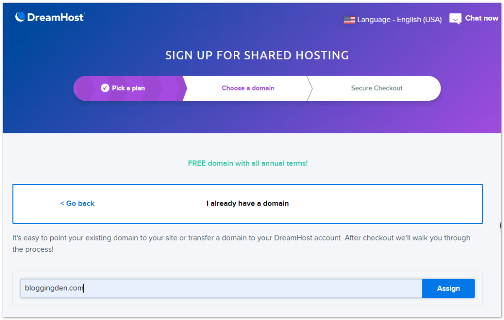 Dreamhost En İyi Kara Cuma Fırsatı 2023: %75 İndirim + Ücretsiz Alan Adı 4 choose and claim free domain