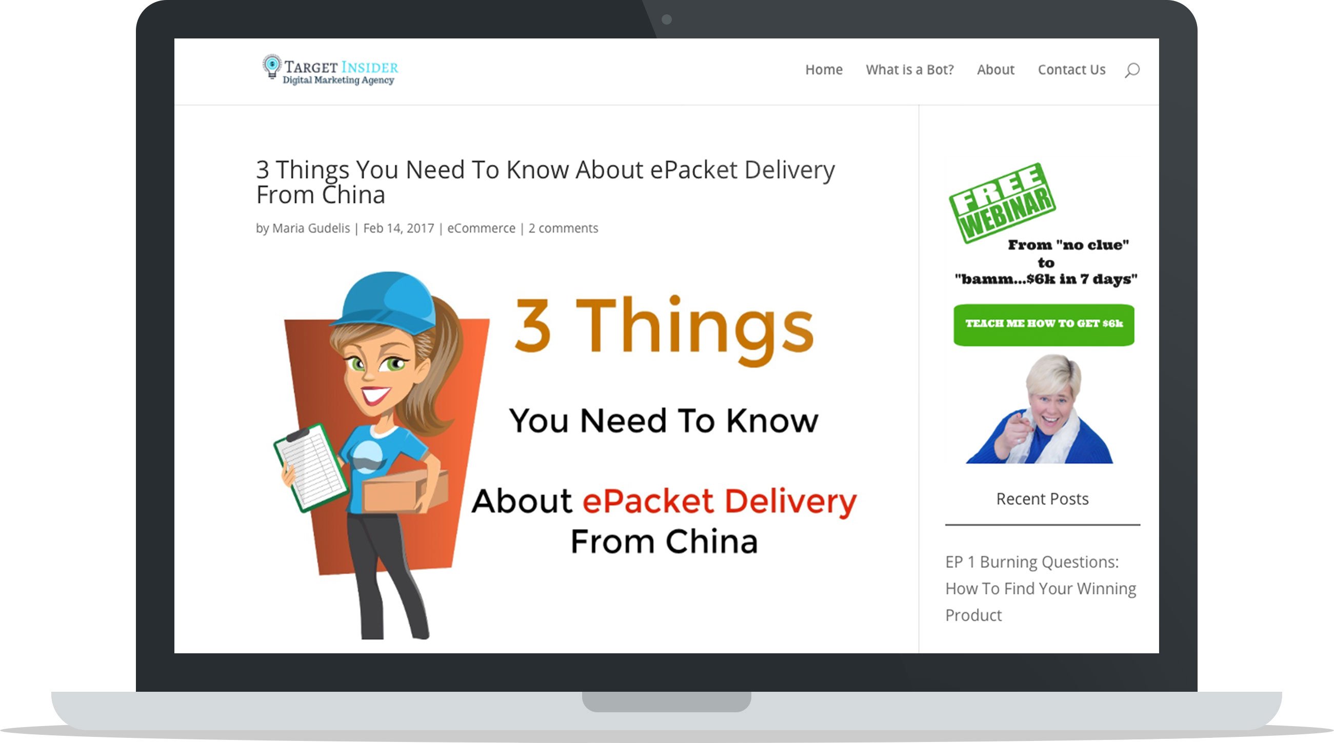 Livraison par ePacket depuis la Chine