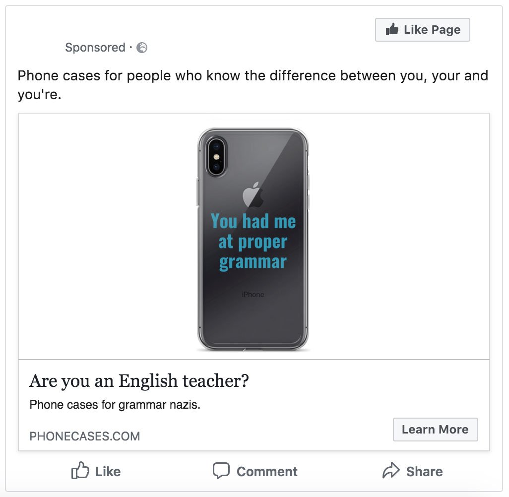 手機殼商務 Facebook 廣告