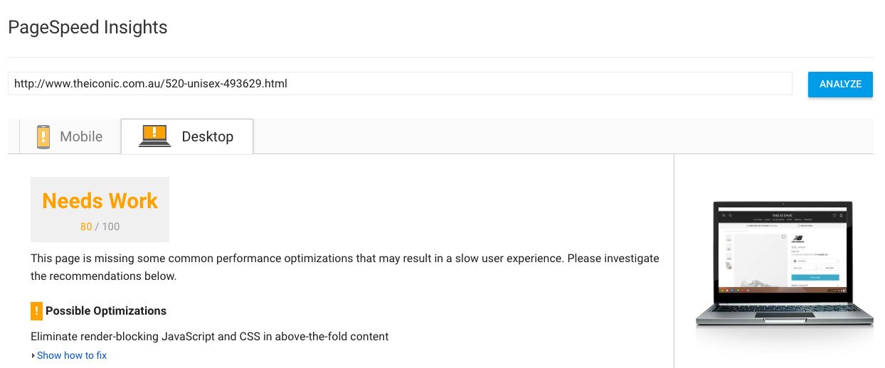 Google Page Speed ​​Insights