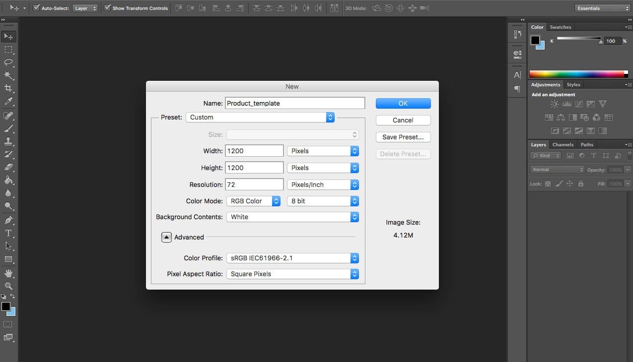قم بإنشاء قوالب صور المنتج في Photoshop 4