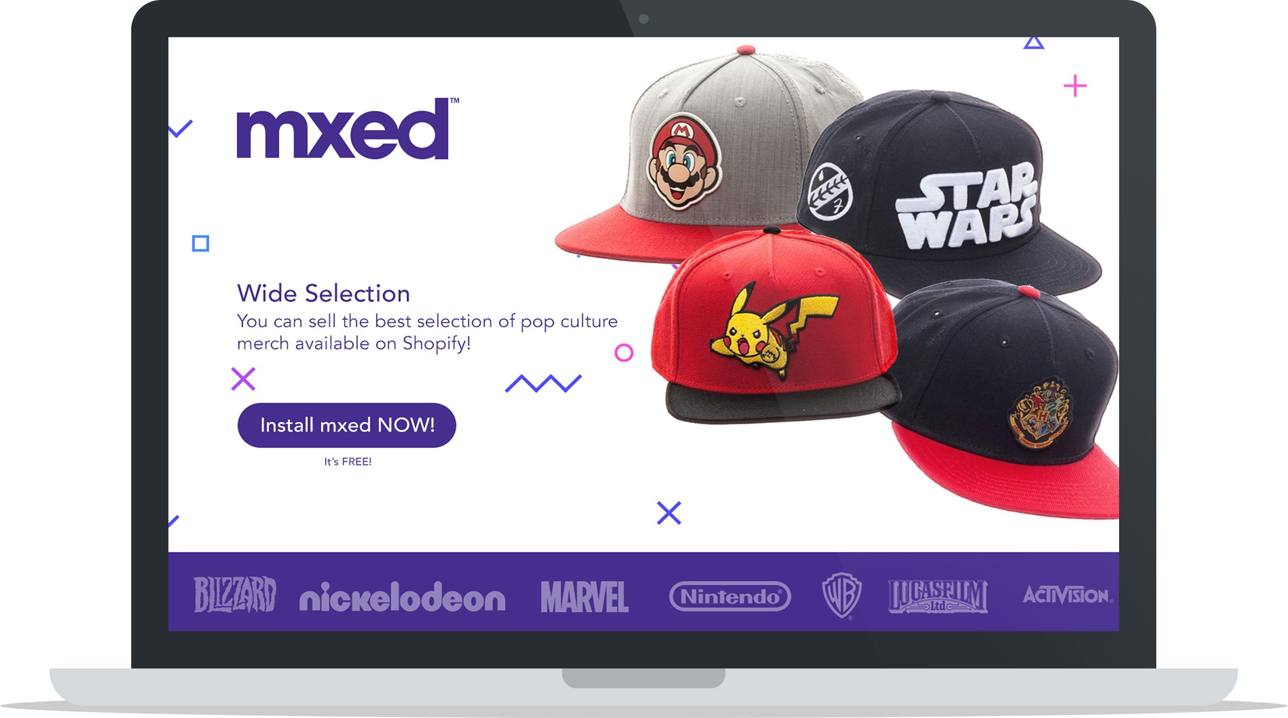 Selecția de aplicații MXED Shopify pentru Merch Cultura Pop