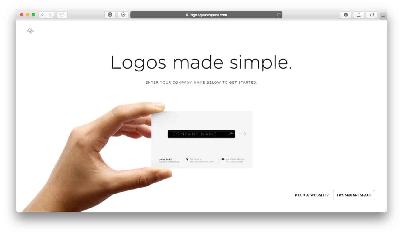 Generator logo Squarespace