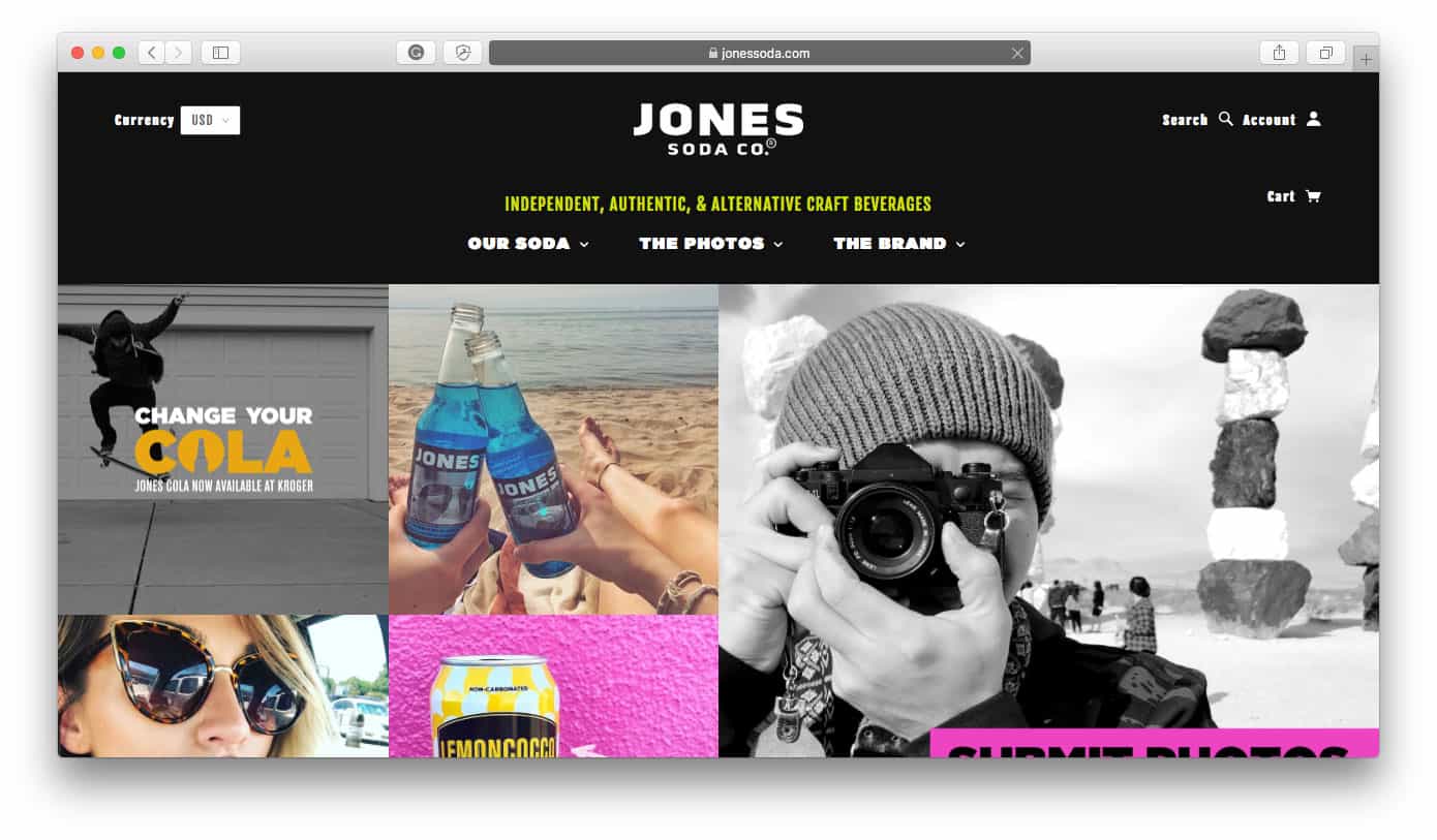 Sklep Jones Soda Top Shopify