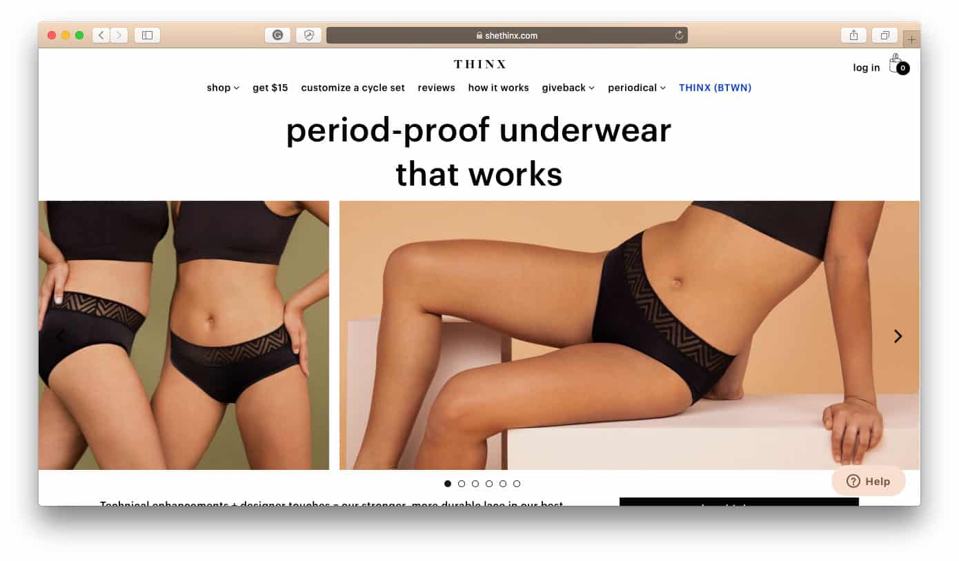 Sklepy Thinx Top Shopify