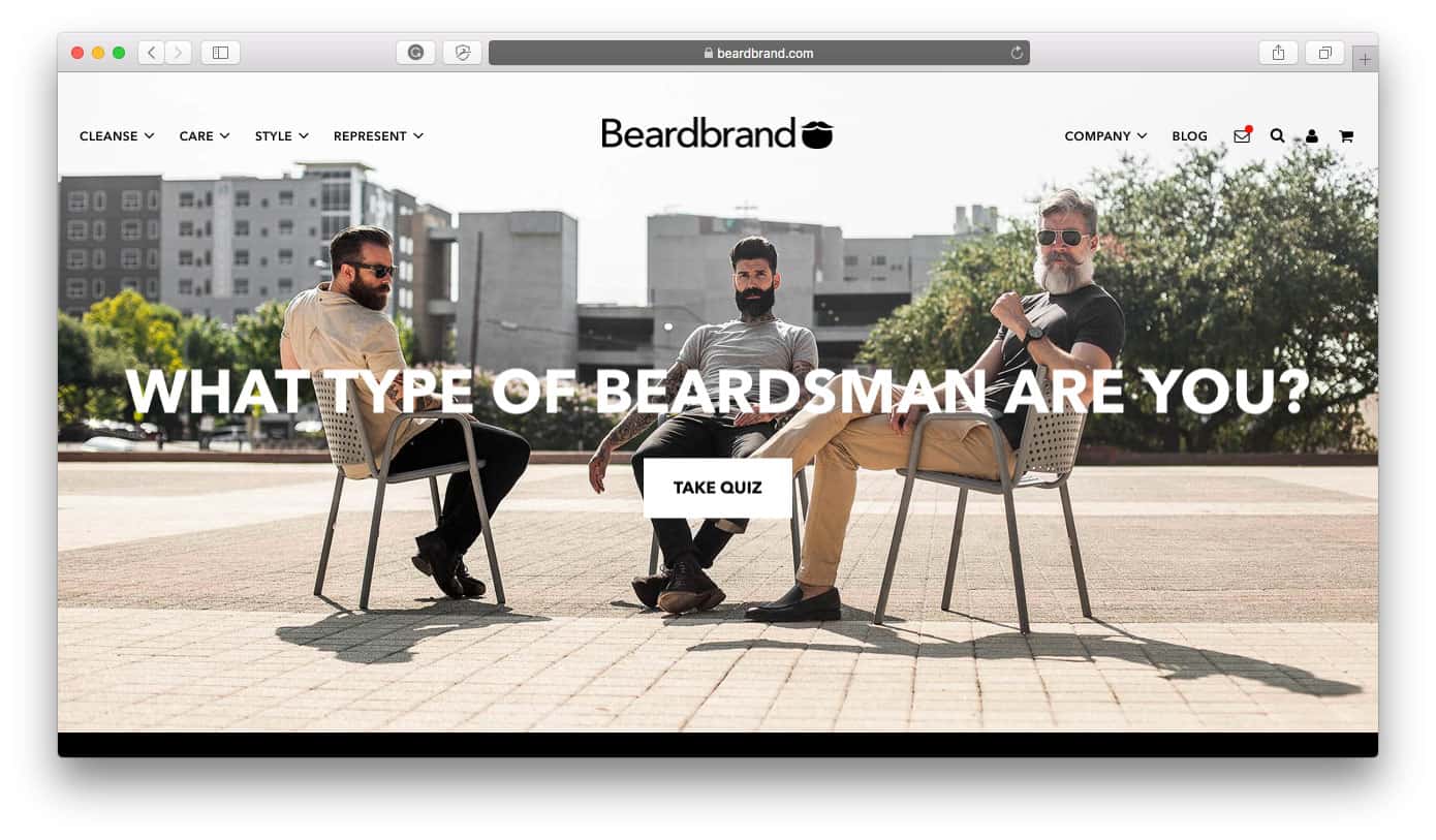 Beardbrand udane sklepy Shopify