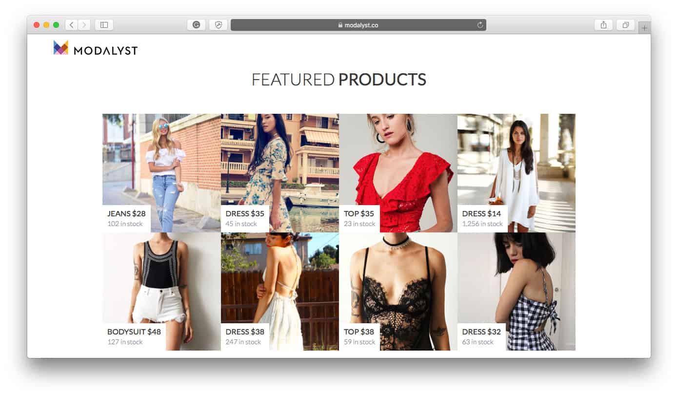 Modalyst Dropshipping Produkty