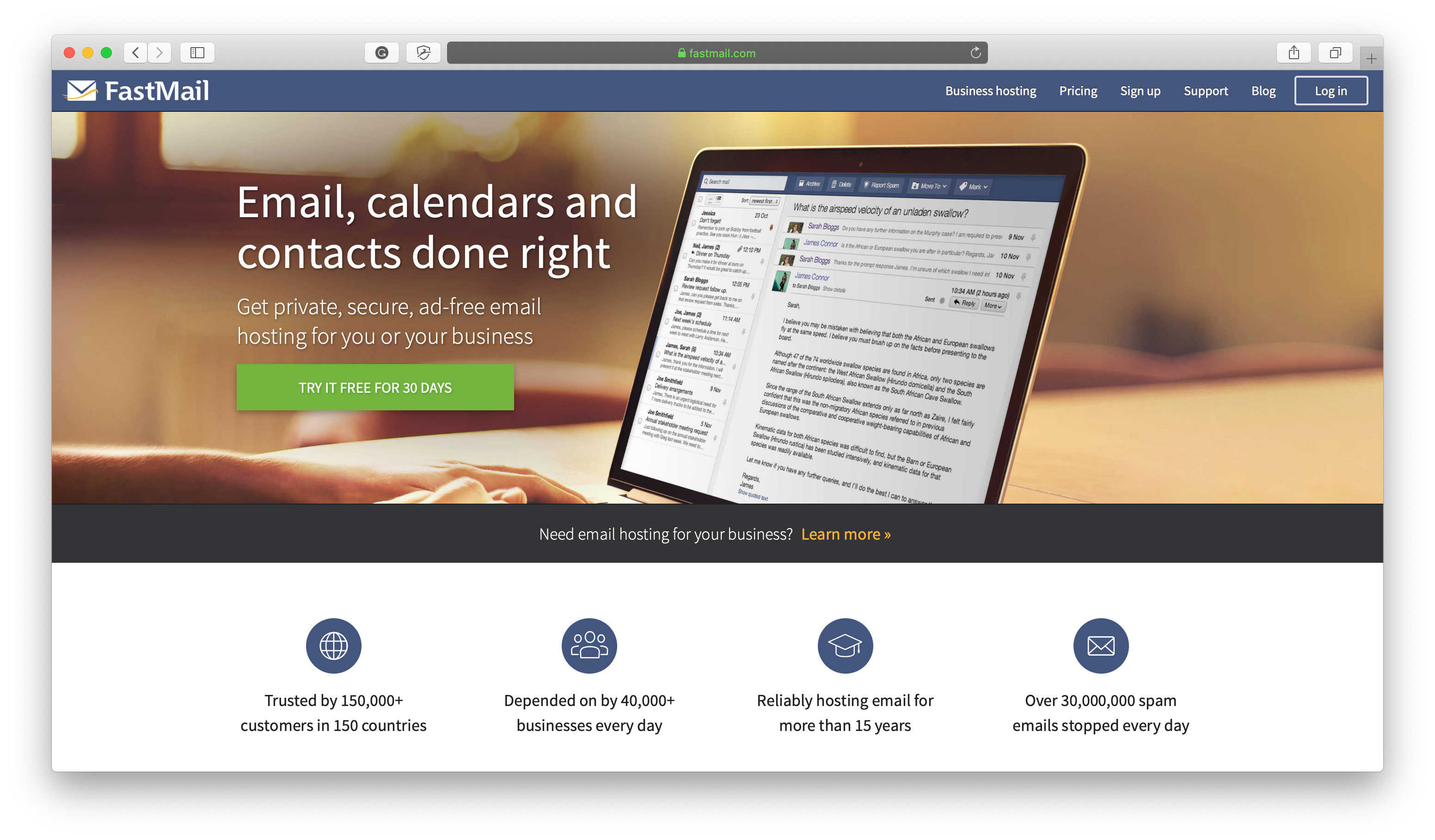 Aplicaciones populares de Fastmail