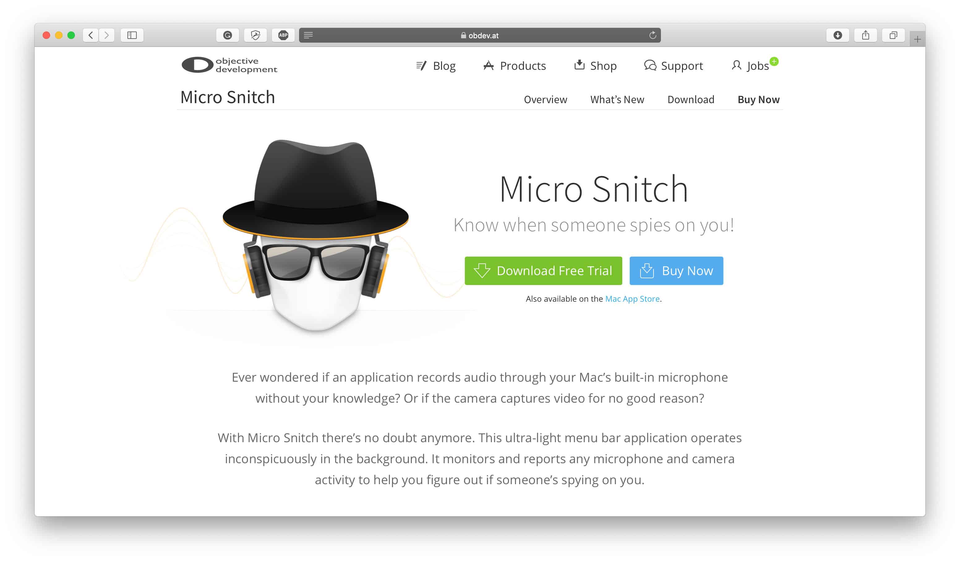 MicroSnitcheコマースセキュリティ