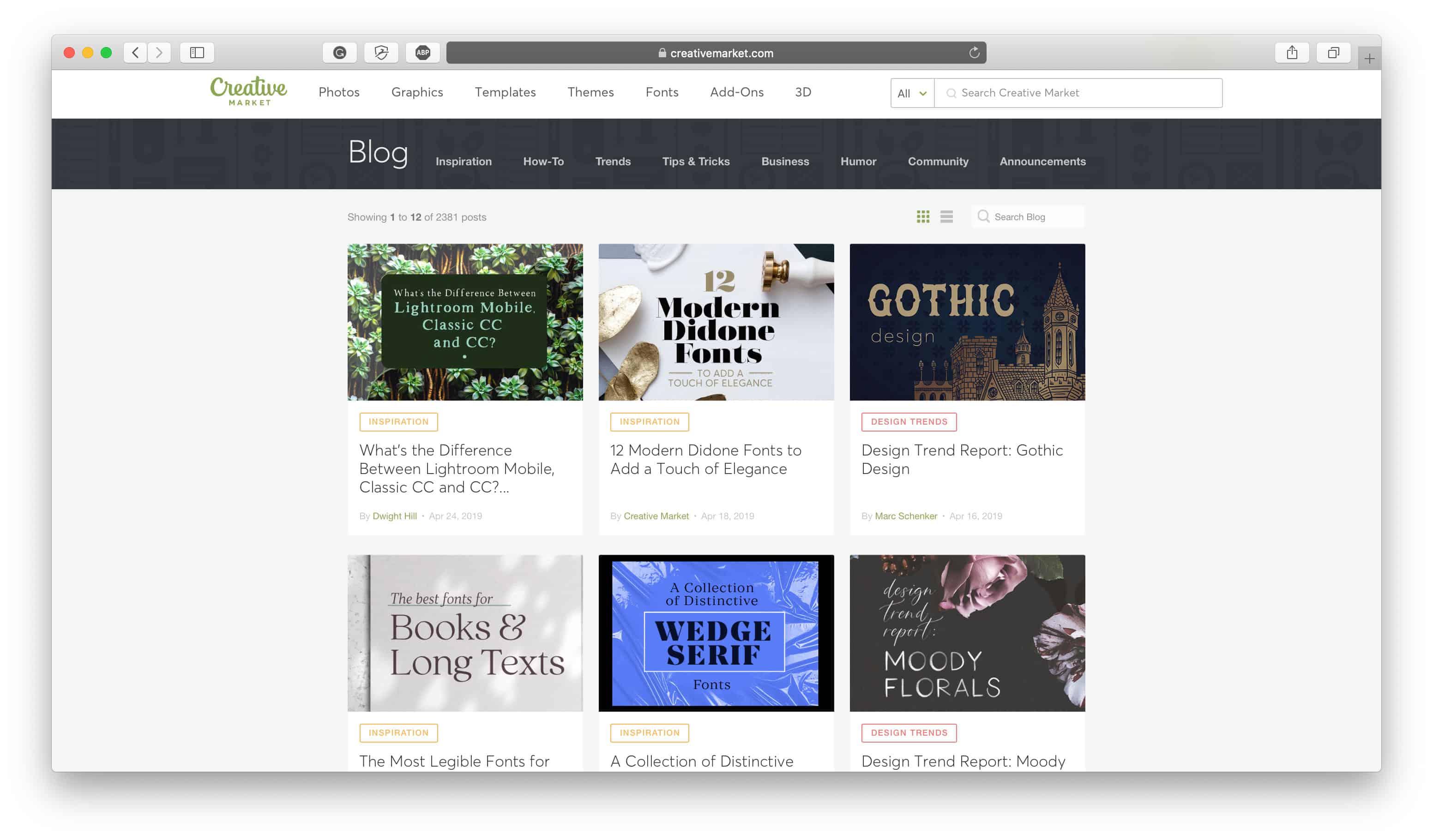 Блог Creative Market