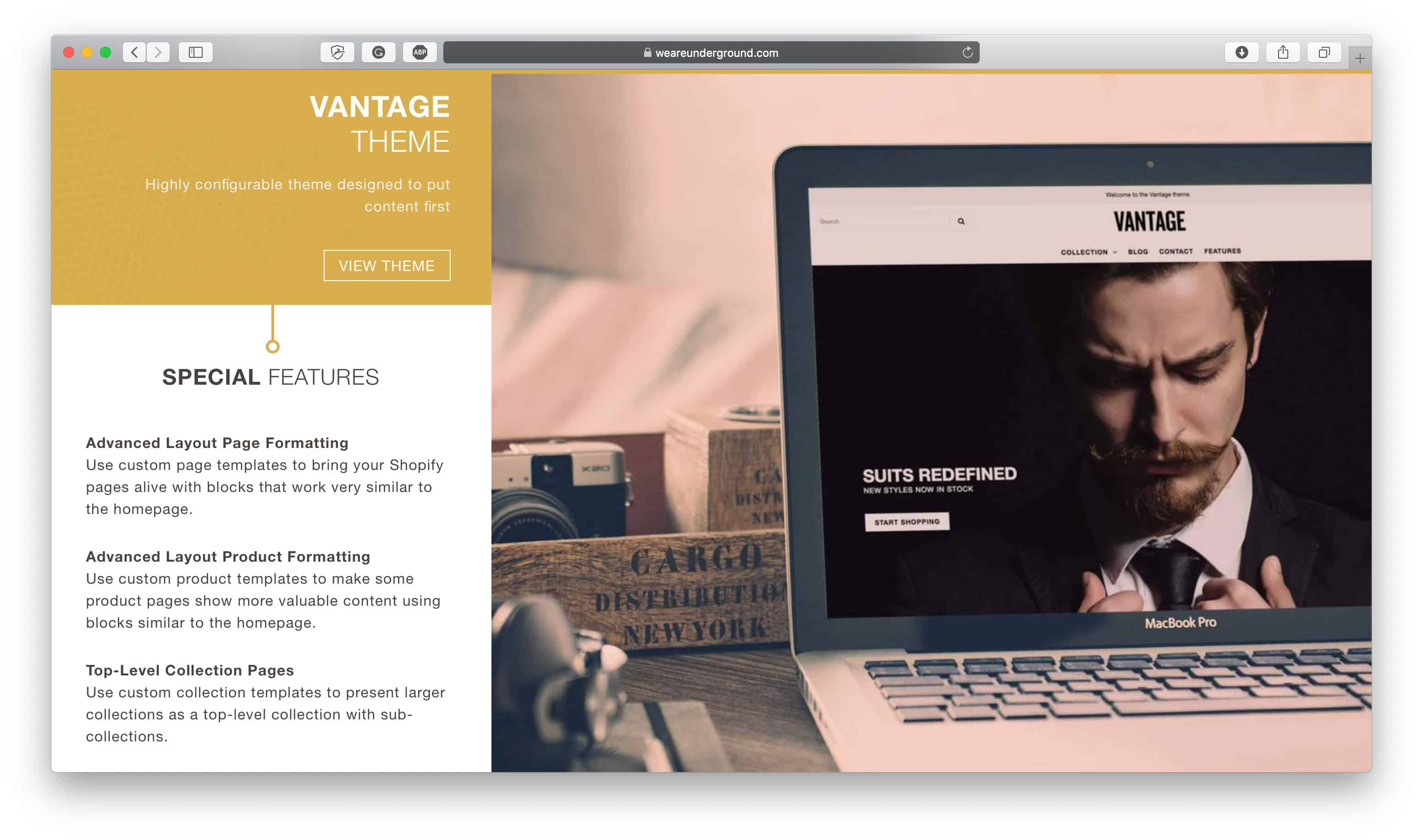 Vantage Shopify Teması