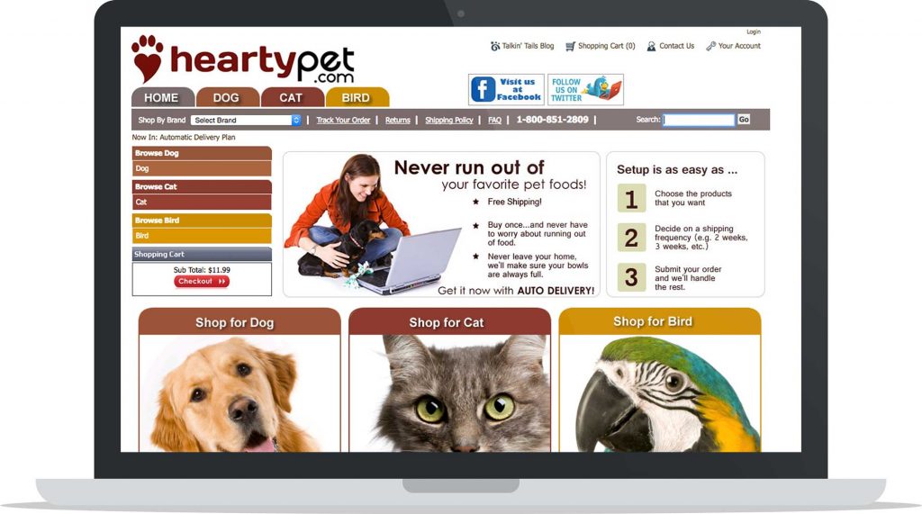 Exemple de marque CRO Hearty Pet